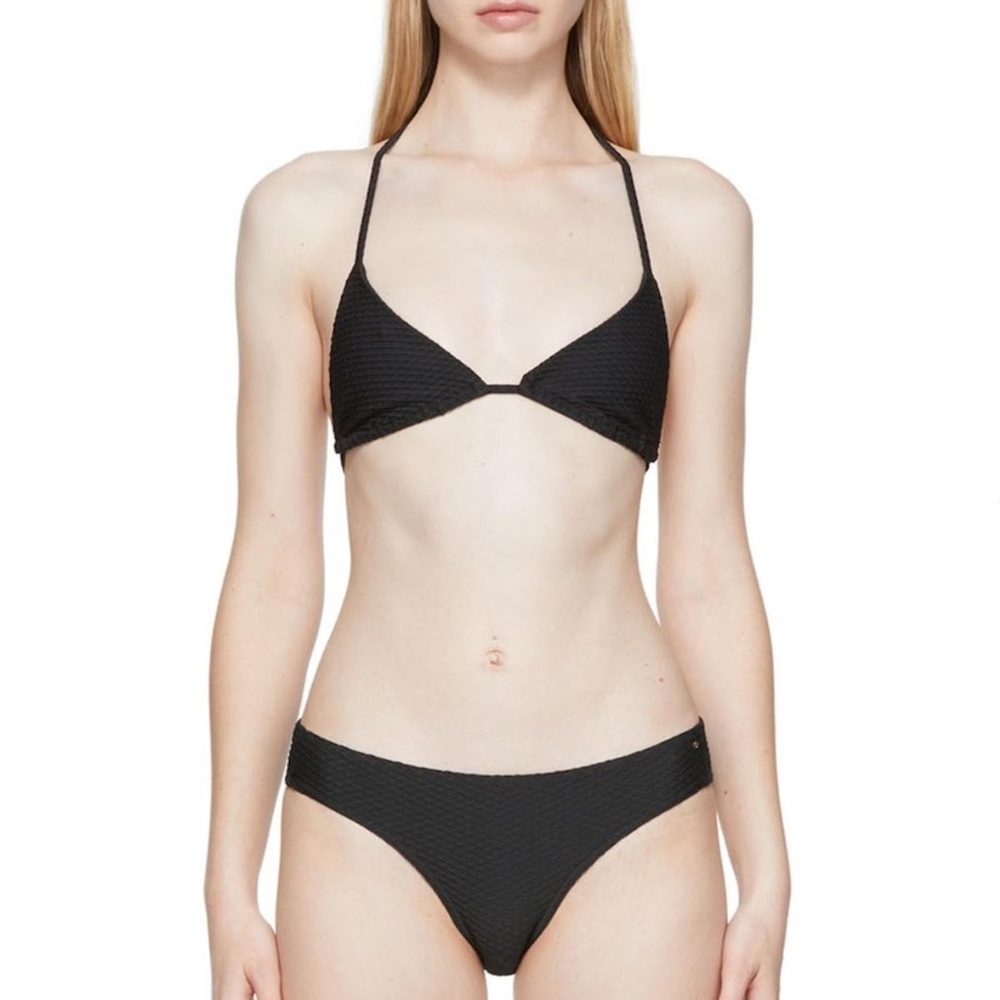 ANINE BING black triangle bikini -SIZE LARGE